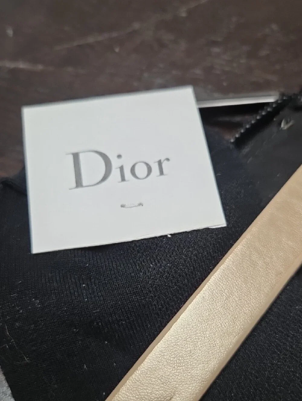 Dior Black Socks and Silver Key Card Holder Set